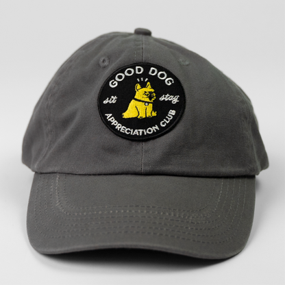 Charcoal Good Dog Appreciation Club Dad Hat.